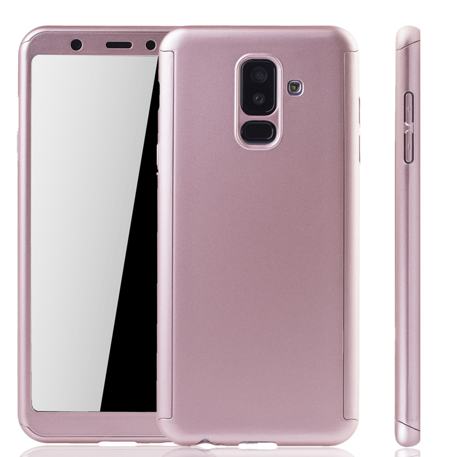 KÖNIG DESIGN Schutzhülle, Full Cover, Plus A6 Samsung, Pink (2018), Galaxy