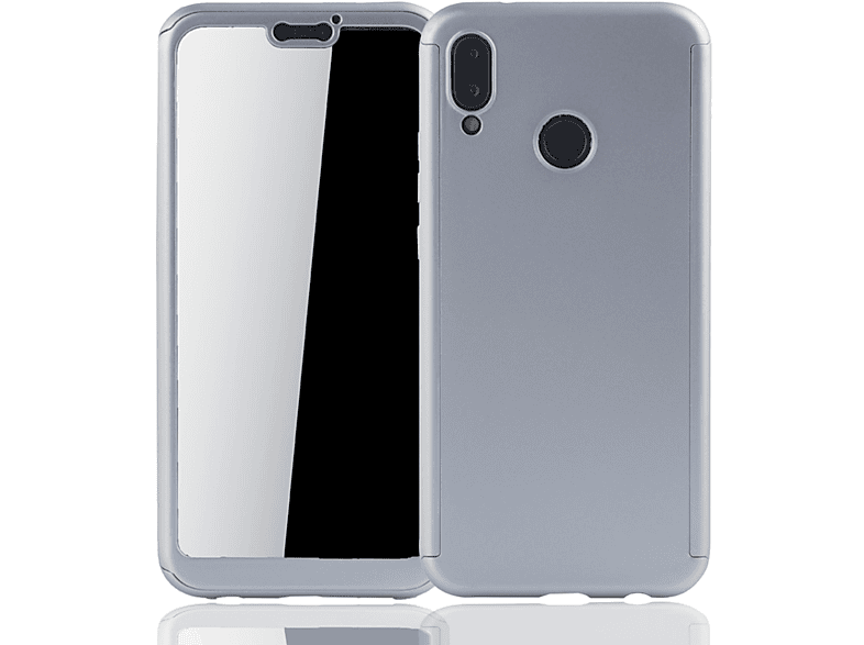 KÖNIG DESIGN Schutzhülle, Full Cover, Huawei, P20 Lite, Silber