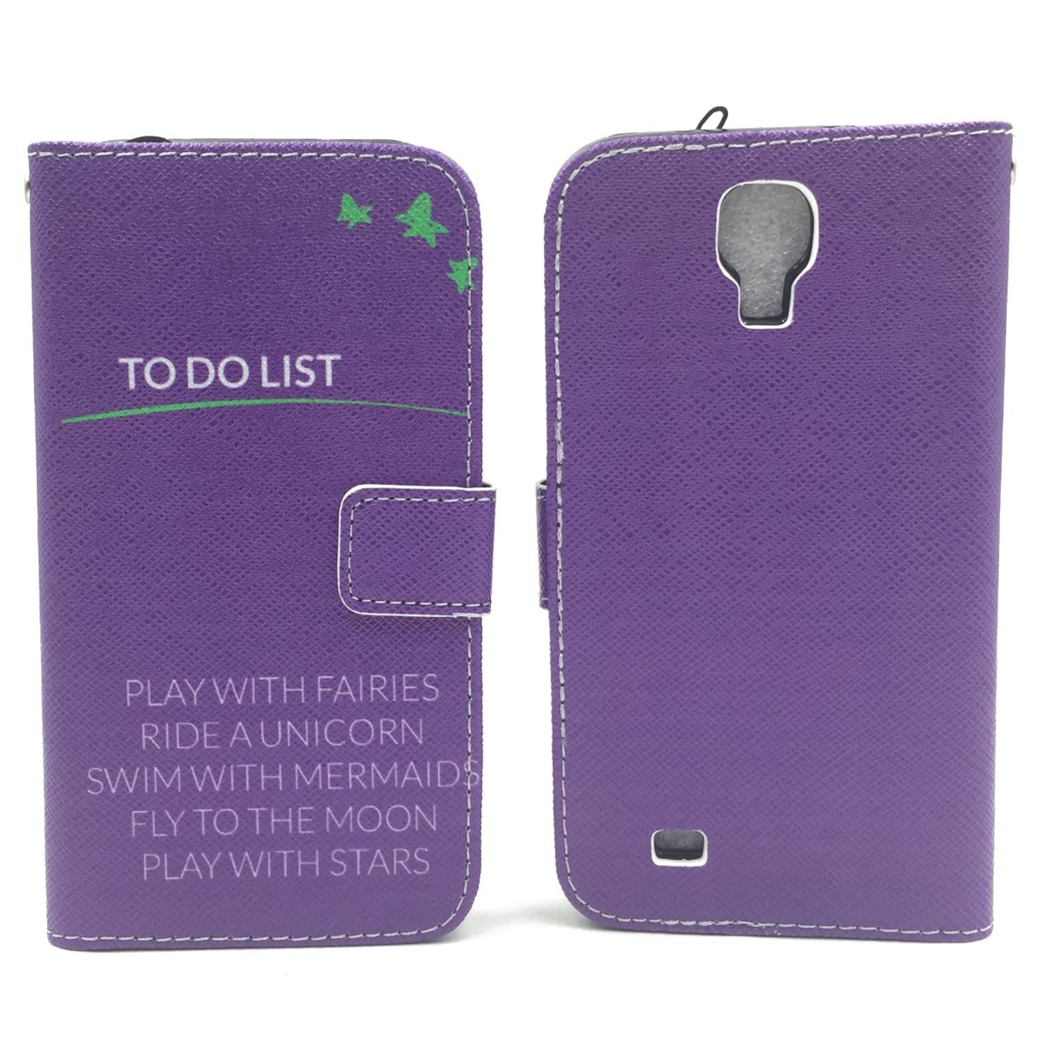 Violett Bookcover, DESIGN Galaxy Handyhülle, KÖNIG S4, Samsung,