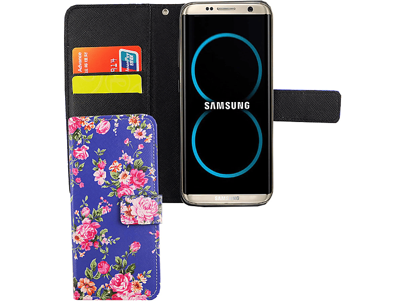 DESIGN Bookcover, Samsung, Handyhülle, Galaxy S8, Blau KÖNIG