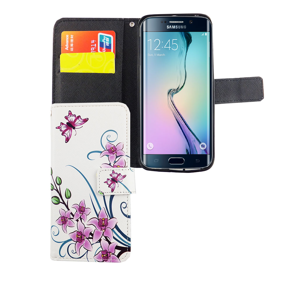 Handyhülle, S6 Weiß Samsung, Bookcover, KÖNIG Edge, Galaxy DESIGN