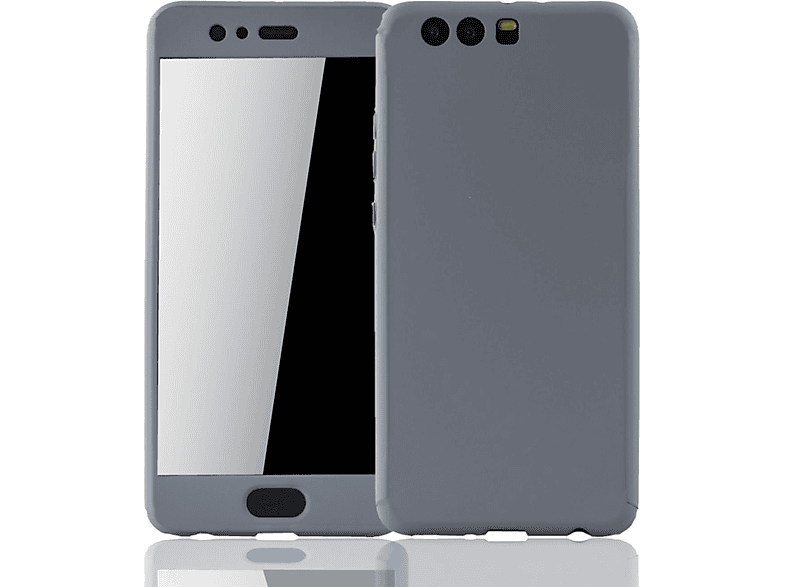 KÖNIG DESIGN Schutzhülle, Full Cover, Huawei, P10 Plus, Grau
