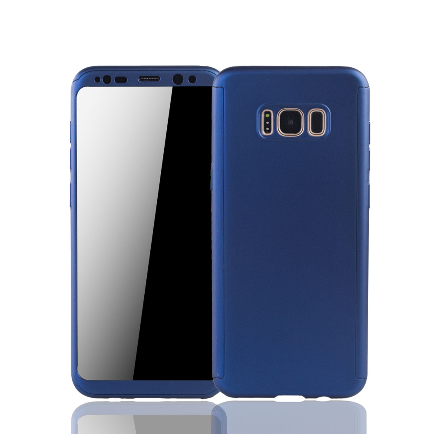 KÖNIG DESIGN Schutzhülle, Full Blau Galaxy Samsung, Cover, S8