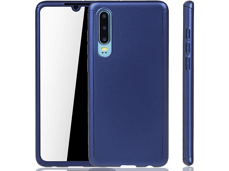 KÖNIG Schutzhülle, DESIGN Huawei, Full Cover, P30, Blau