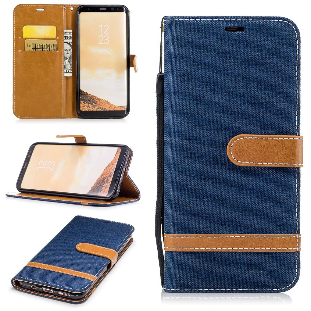 KÖNIG S8 Galaxy Blau Samsung, Schutzhülle, Bookcover, Plus, DESIGN