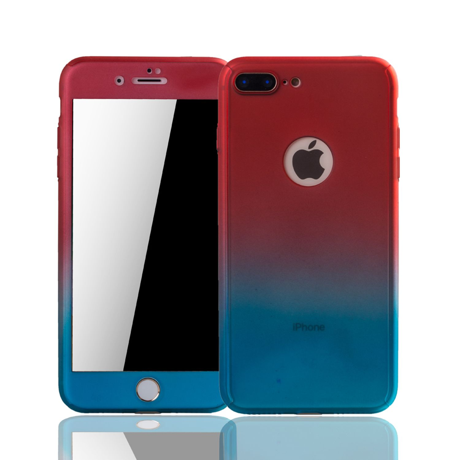 Mehrfarbig iPhone DESIGN 8 Cover, Full KÖNIG Plus, Schutzhülle, Apple,