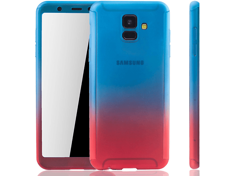 Samsung, A6 Cover, Full Schutzhülle, KÖNIG DESIGN (2018), Galaxy Mehrfarbig