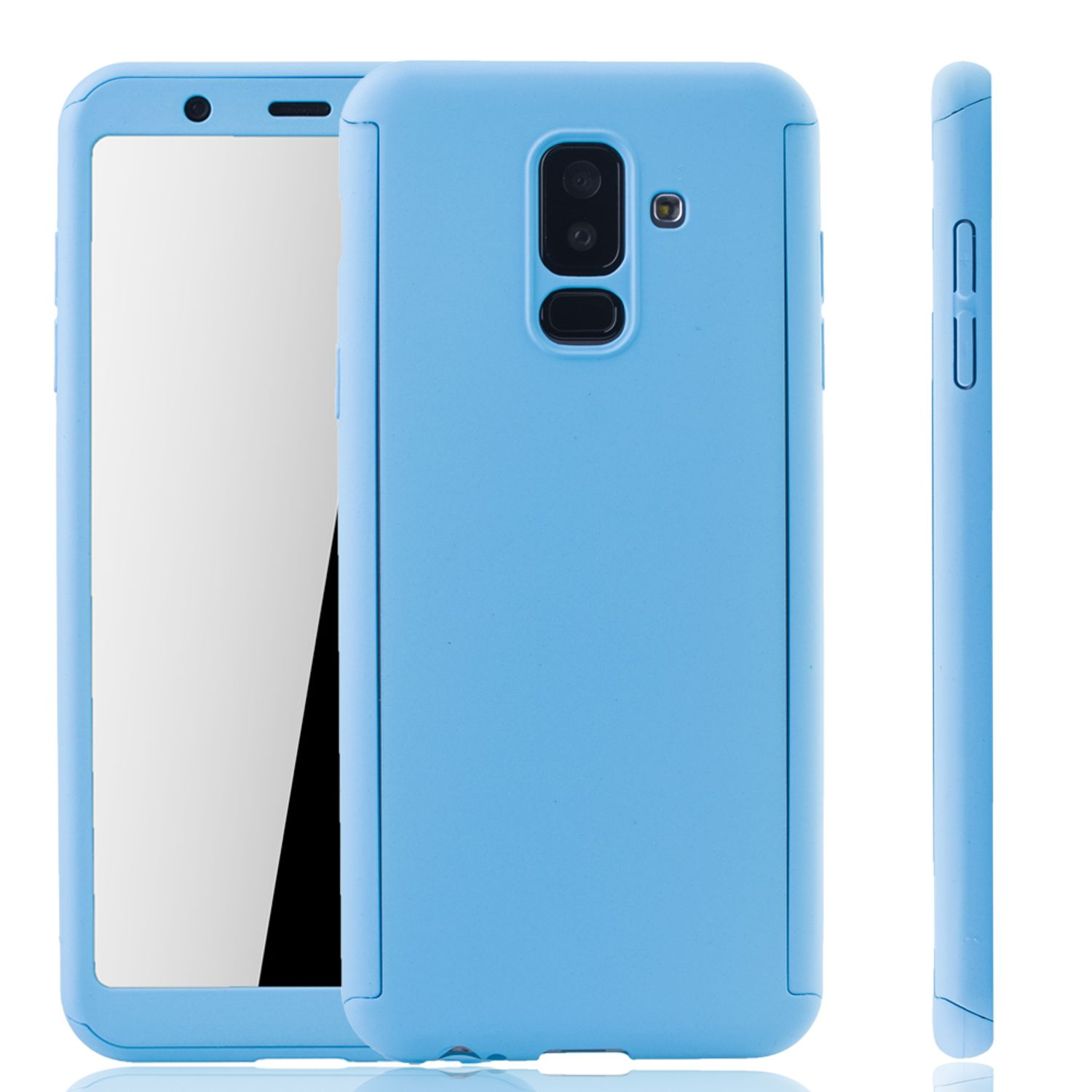 Galaxy Schutzhülle, DESIGN Blau Plus KÖNIG A6 Samsung, Cover, Full (2018),