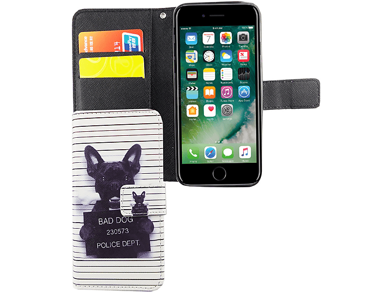 6 Weiß KÖNIG iPhone 6s, Handyhülle, Apple, / DESIGN Bookcover,
