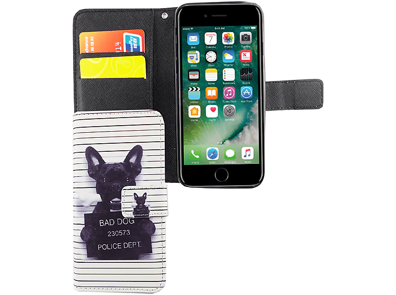 KÖNIG DESIGN Handyhülle, Bookcover, Apple, iPhone 6 / 6s, Weiß