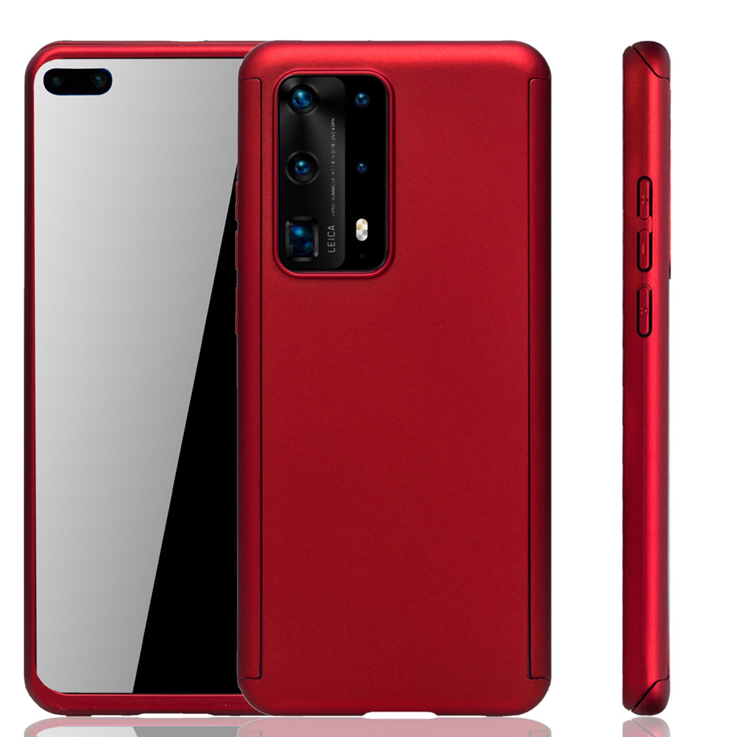 KÖNIG DESIGN Schutzhülle, Full Cover, Pro, P40 Rot Huawei