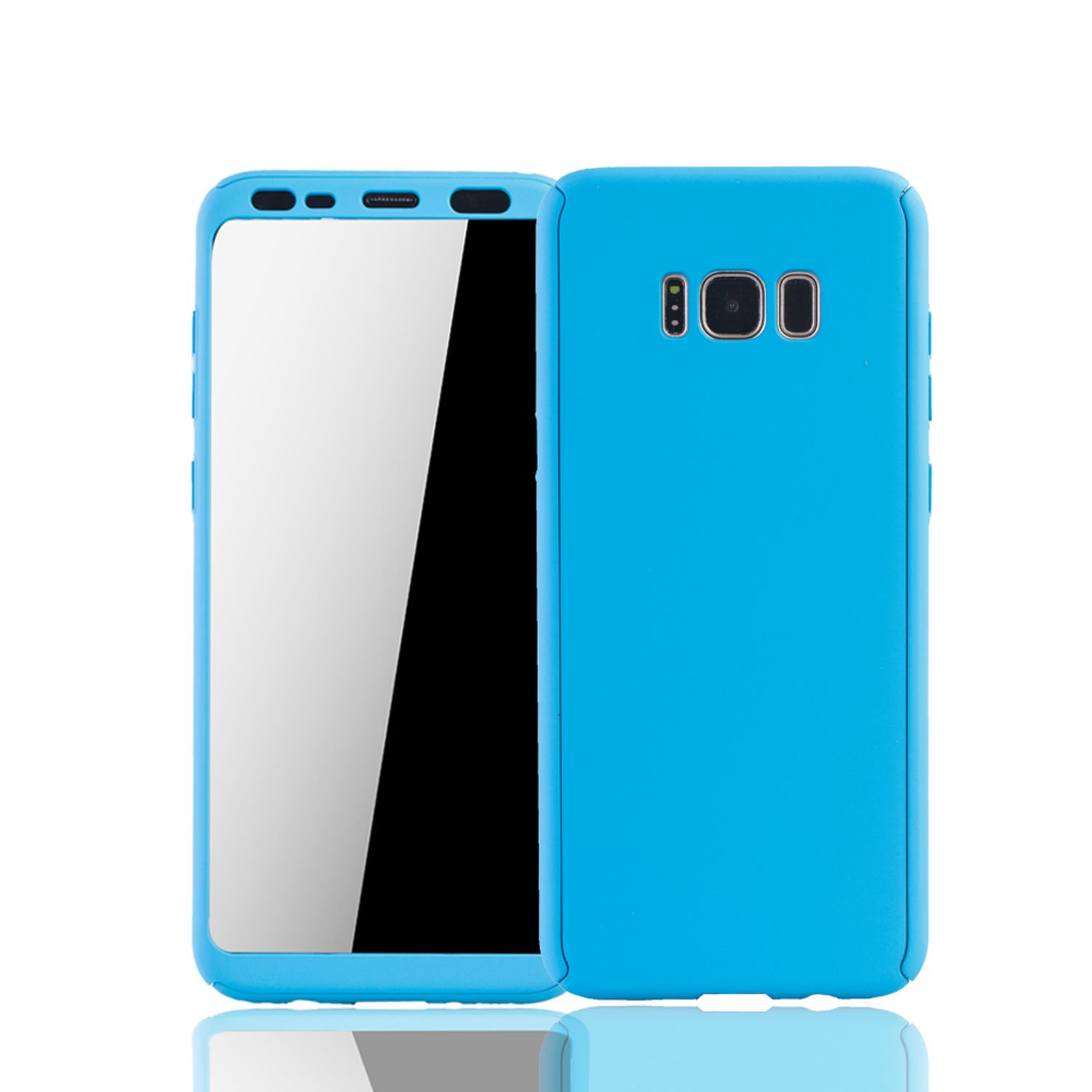 S8, DESIGN KÖNIG Blau Full Samsung, Galaxy Schutzhülle, Cover,