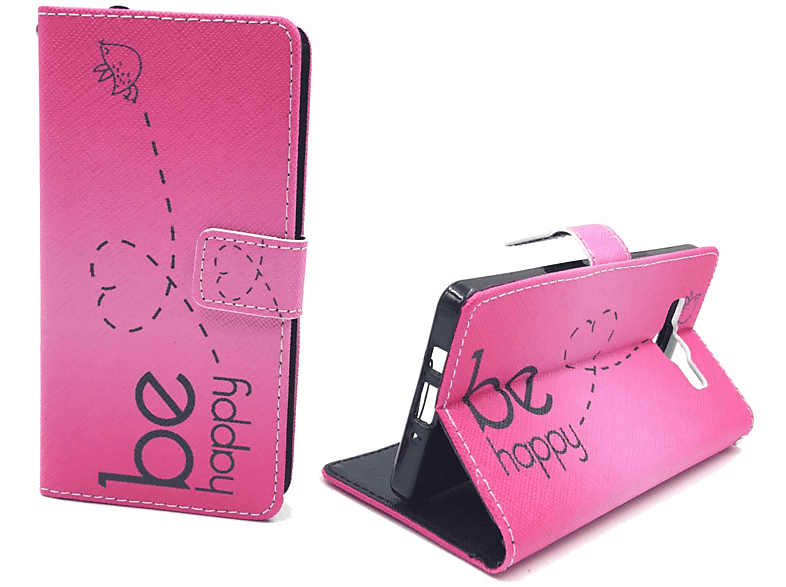 KÖNIG DESIGN Bookcover, (2015), Rosa Samsung, Handyhülle, Galaxy A5