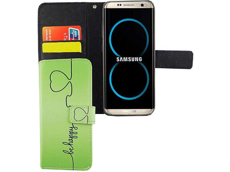 S8, Samsung, DESIGN Handyhülle, Bookcover, Galaxy KÖNIG Grün