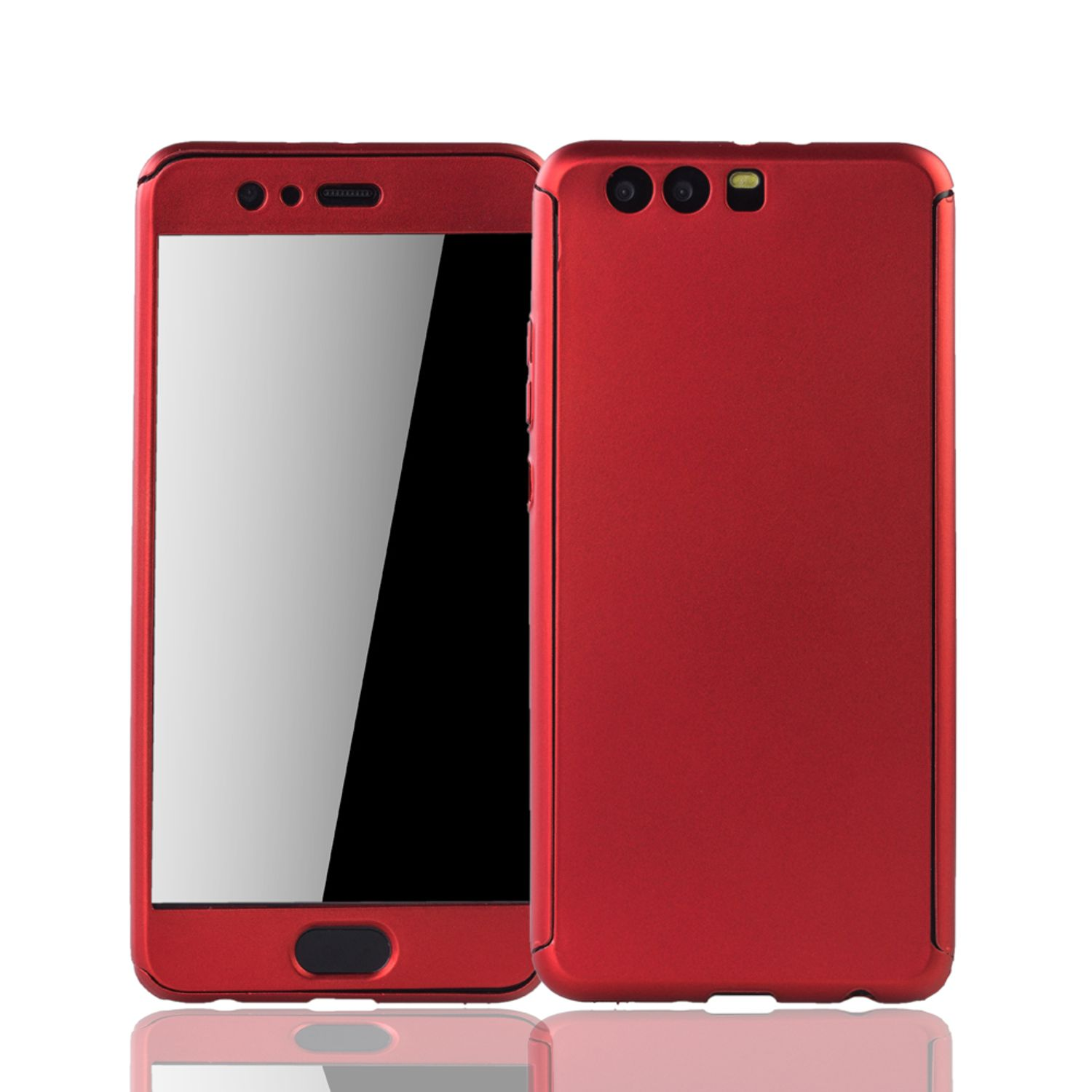 KÖNIG DESIGN Cover, Plus, Huawei, Rot P10 Full Schutzhülle