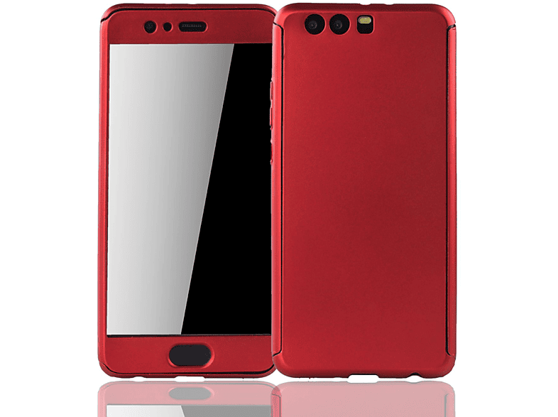 KÖNIG DESIGN Schutzhülle, Full Cover, Huawei, P10 Plus, Rot