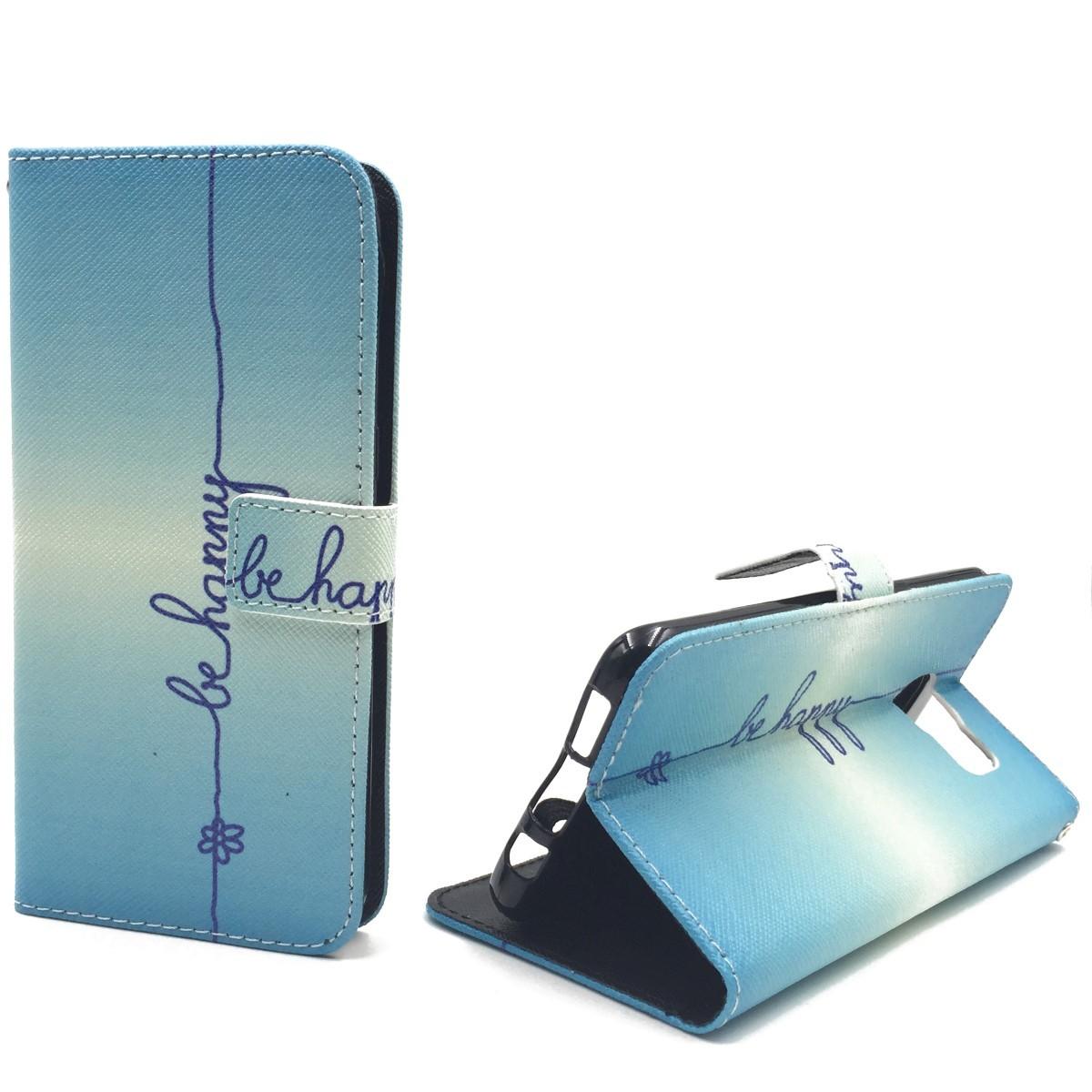 Galaxy KÖNIG Handyhülle, Edge, Blau Bookcover, S7 Samsung, DESIGN