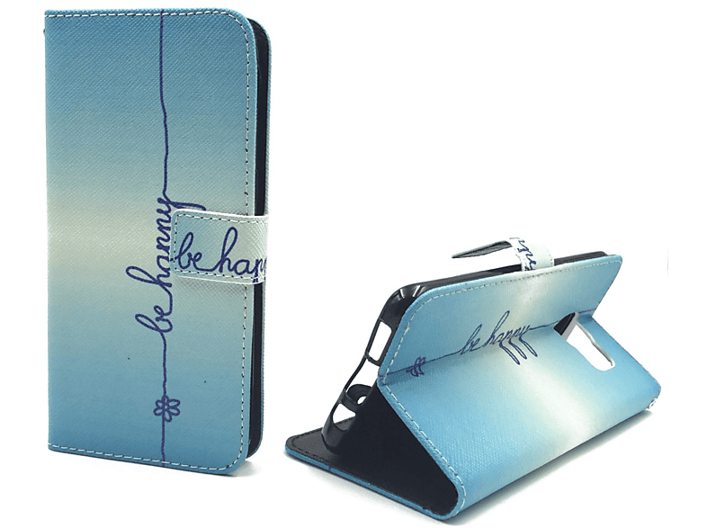 DESIGN Galaxy Edge, S7 Bookcover, Blau KÖNIG Samsung, Handyhülle,