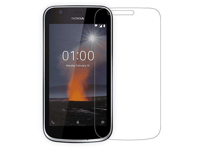 KÖNIG DESIGN 2er Pack Displayschutz Schutzfolie(für Nokia 1)
