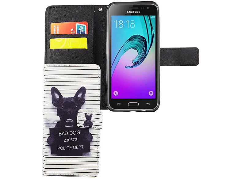 KÖNIG Galaxy Samsung, Handyhülle, DESIGN Emerge, Weiß J3 Bookcover,