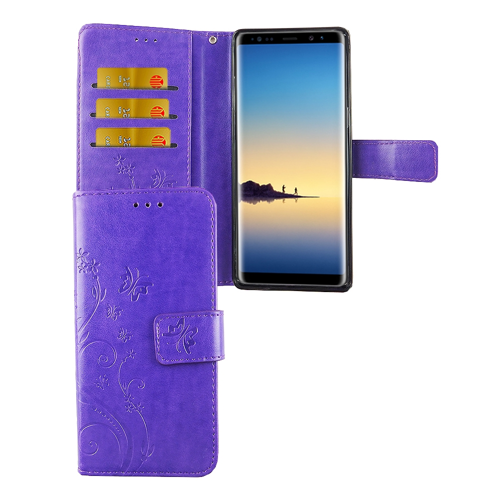 8, DESIGN Bookcover, KÖNIG Samsung, Galaxy Note Schutzhülle, Violett