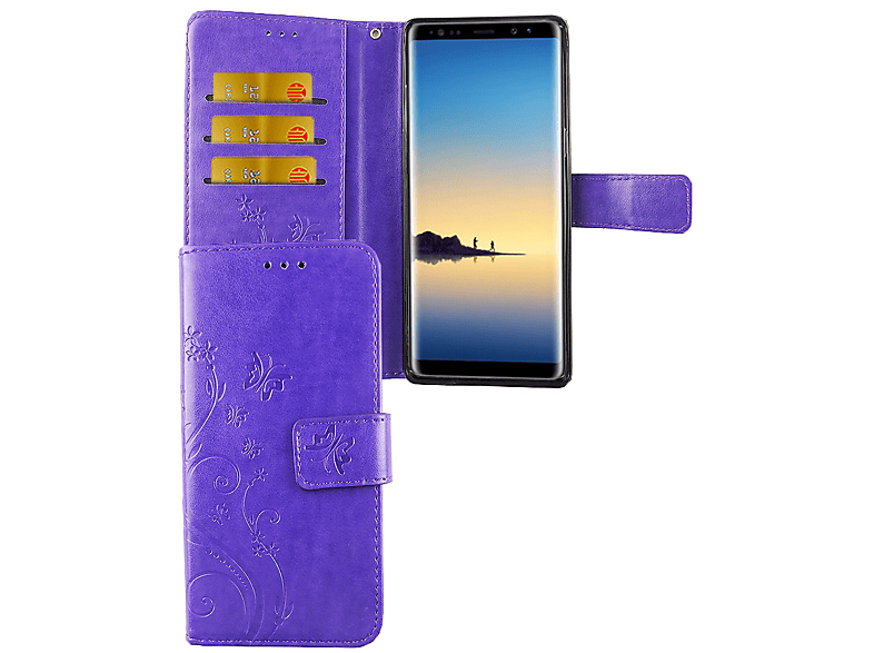 KÖNIG DESIGN Schutzhülle, Bookcover, Samsung, Galaxy Note 8, Violett