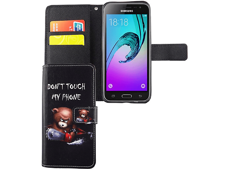 Schwarz Samsung, Bookcover, J3 Galaxy KÖNIG Emerge, DESIGN Handyhülle,
