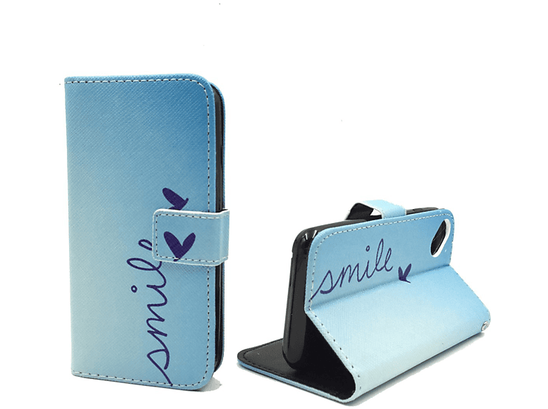 KÖNIG DESIGN Handyhülle, Blau Sunset Wiko, Bookcover, 2