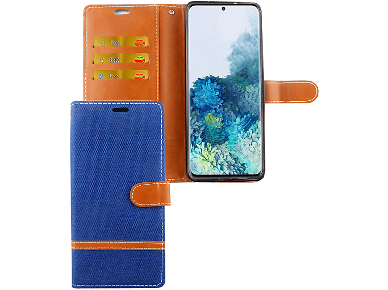 Galaxy Samsung, Blau Handyhülle, S20 KÖNIG Bookcover, DESIGN Plus,