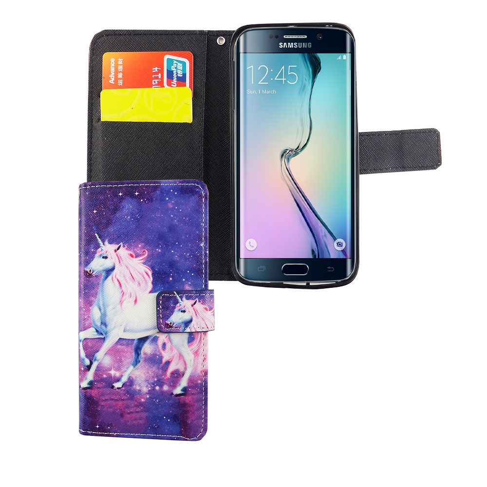 S6 Galaxy Handyhülle, DESIGN Samsung, Bookcover, Rosa Edge, KÖNIG