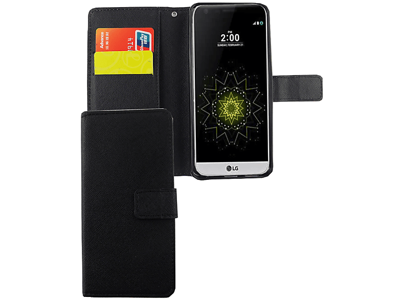 KÖNIG Bookcover, LG, Handyhülle, DESIGN Schwarz G6,