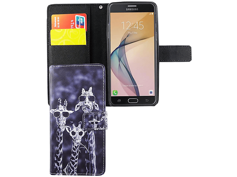 Handyhülle, Samsung, DESIGN J5 KÖNIG Bookcover, Prime, Mehrfarbig Galaxy