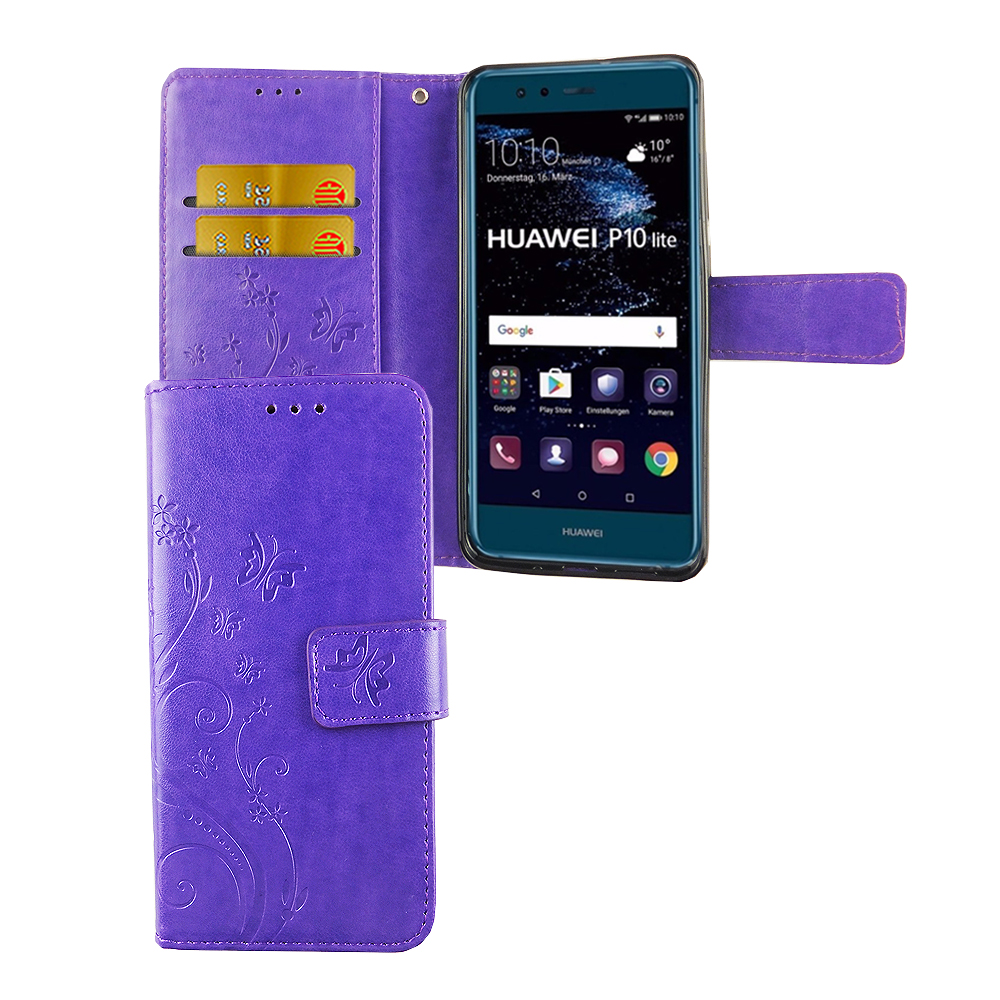 Huawei, Violett DESIGN P10 Bookcover, Schutzhülle, Lite, KÖNIG
