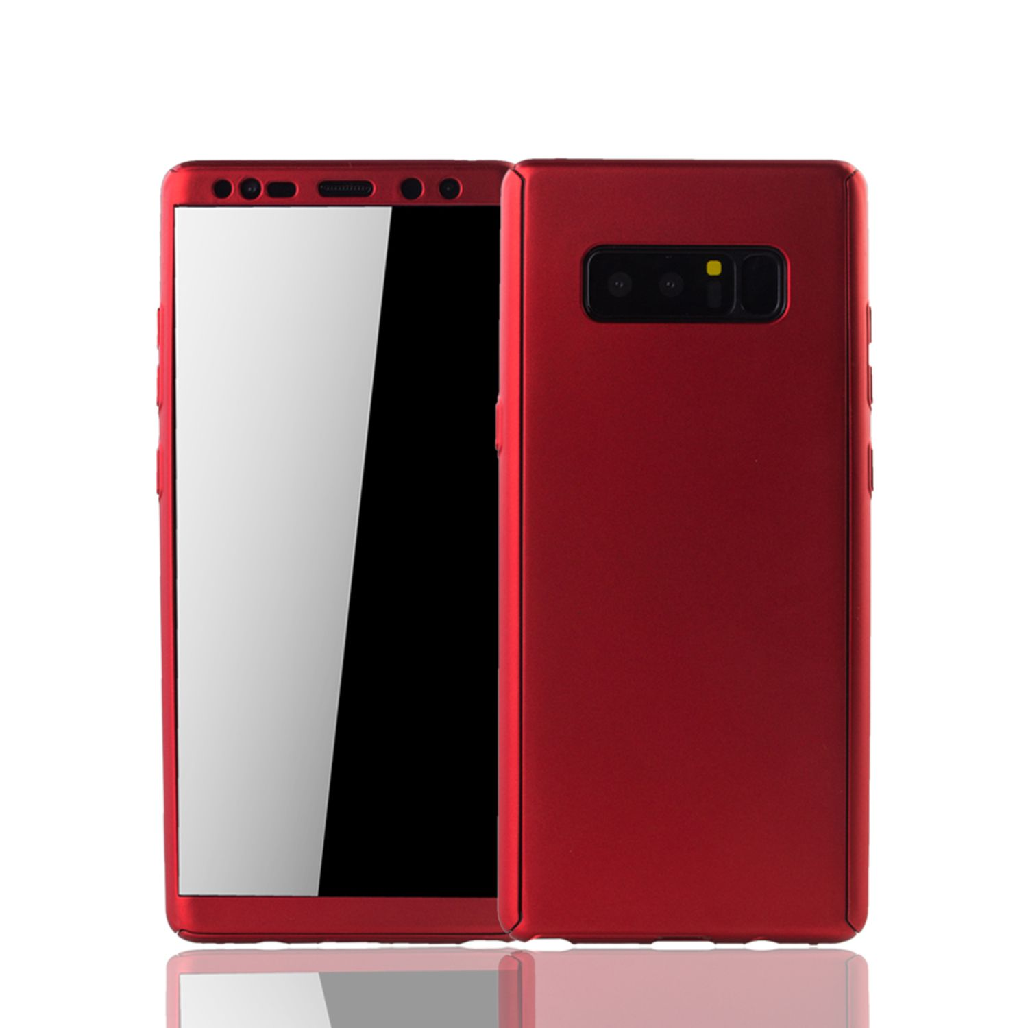 Galaxy 8, Full KÖNIG Note Rot Cover, Schutzhülle, DESIGN Samsung,