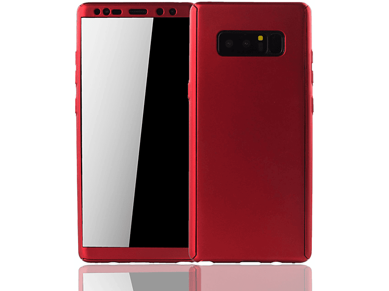 KÖNIG DESIGN Schutzhülle, Rot Samsung, Full Cover, 8, Galaxy Note