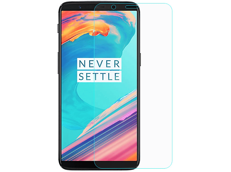 OnePlus 5T) DESIGN KÖNIG 2er Schutzfolie(für Displayschutz Pack