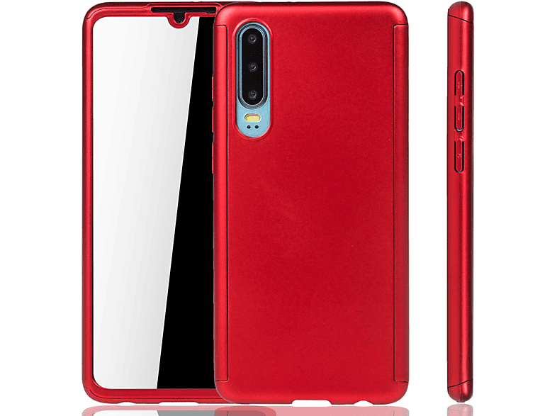 DESIGN KÖNIG Full Cover, Huawei, Schutzhülle, Rot P30,