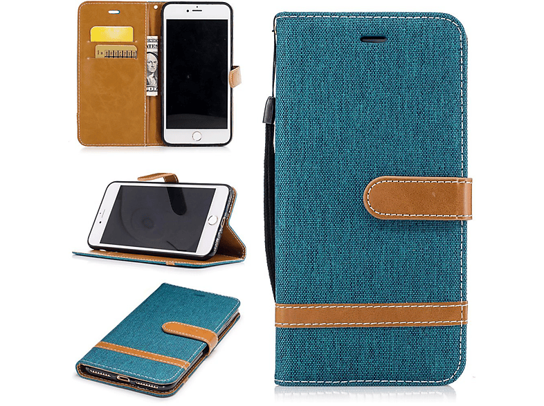 8 Plus, KÖNIG Bookcover, iPhone Apple, Grün Handyhülle, DESIGN