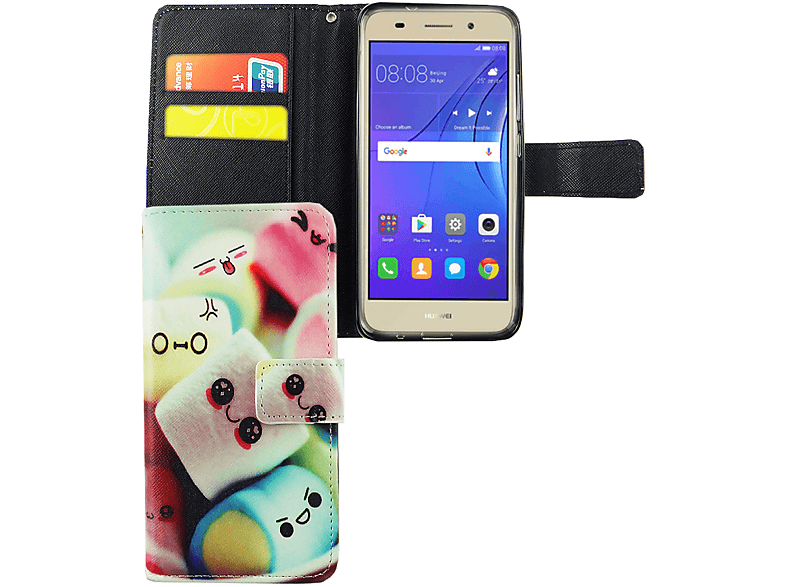 Y3 KÖNIG (2017), DESIGN Mehrfarbig Bookcover, Huawei, Schutzhülle,