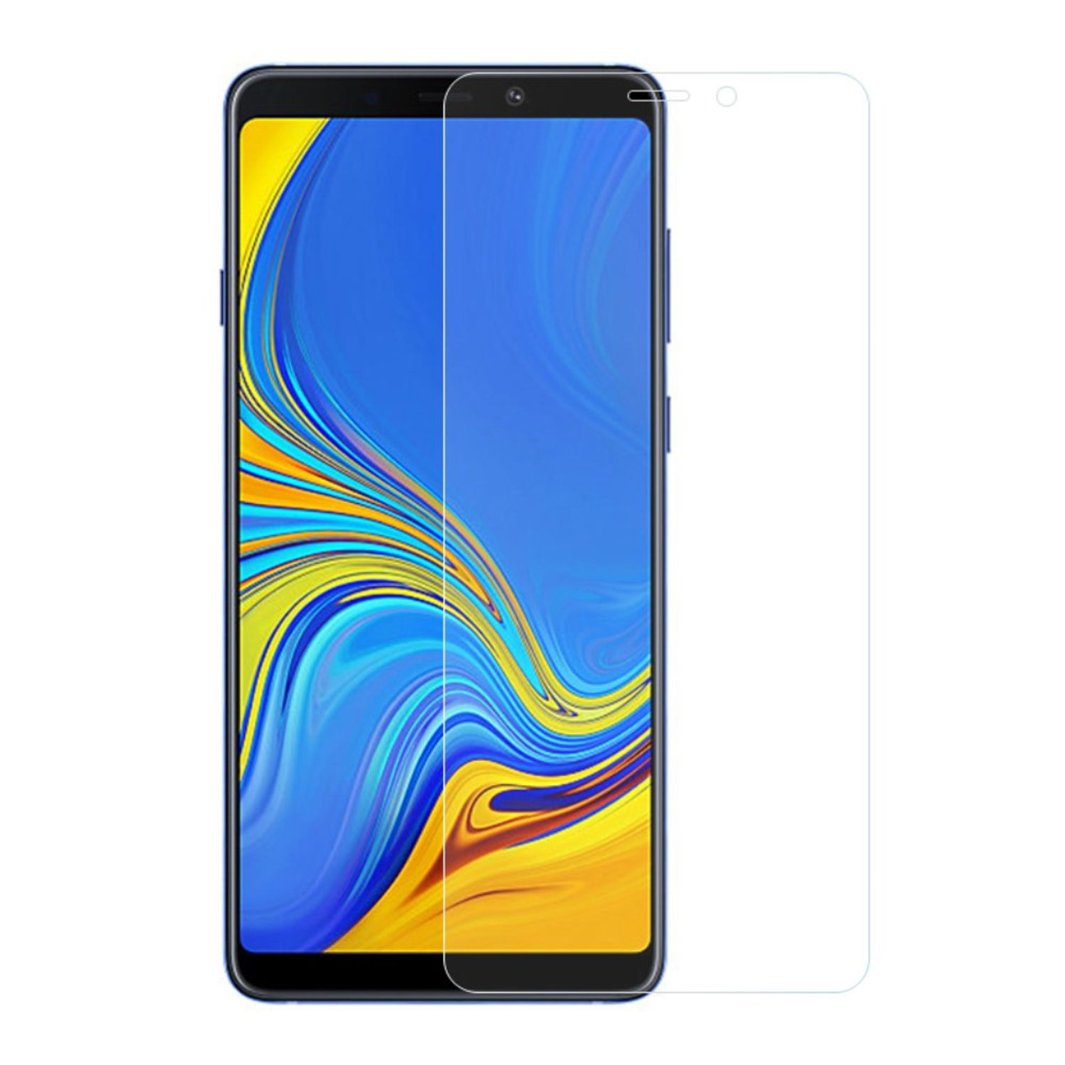 Pack 2er DESIGN KÖNIG Displayschutz A9 Schutzfolie(für Samsung Galaxy (2018))