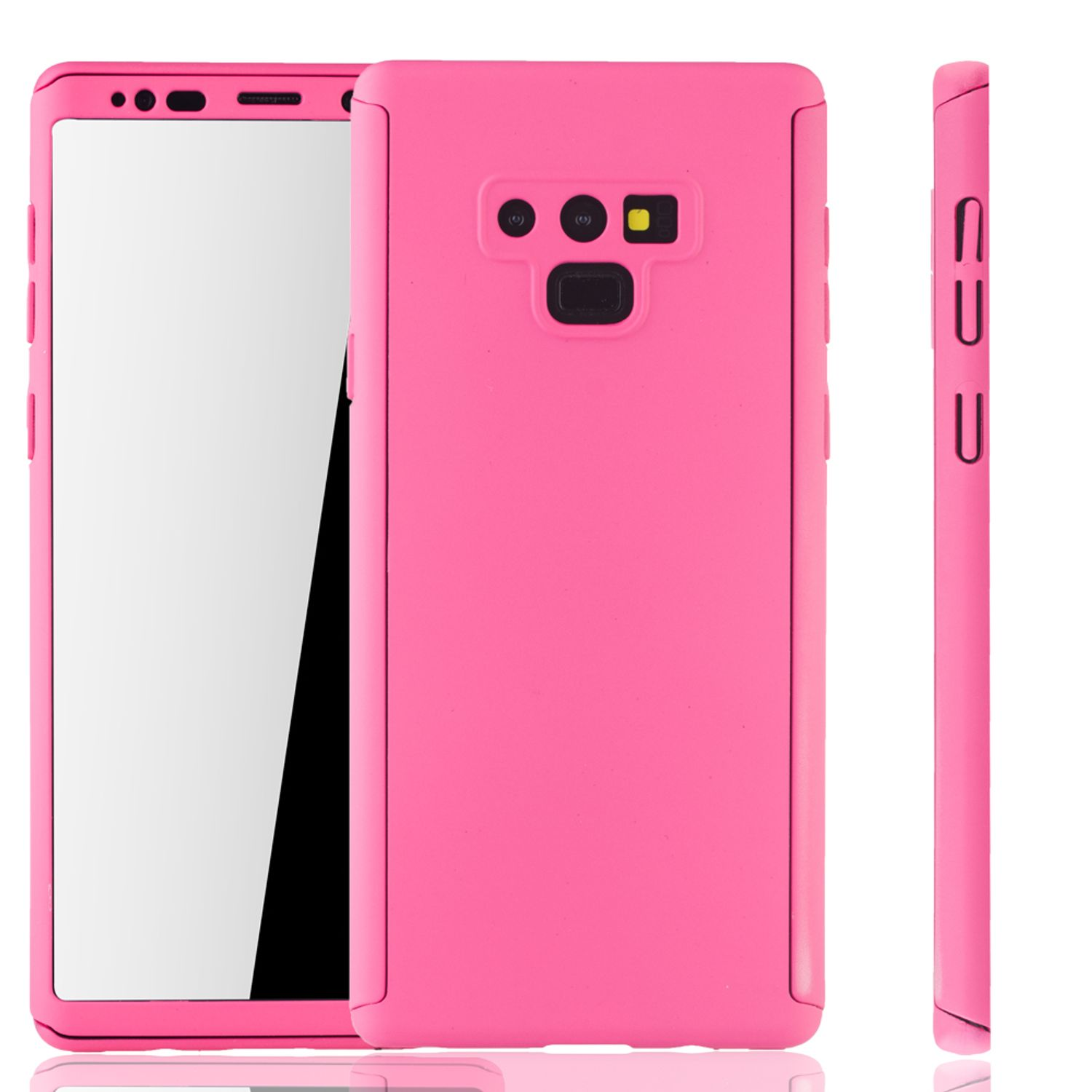 KÖNIG DESIGN Schutzhülle, Pink Note Samsung, Full Cover, Galaxy 9