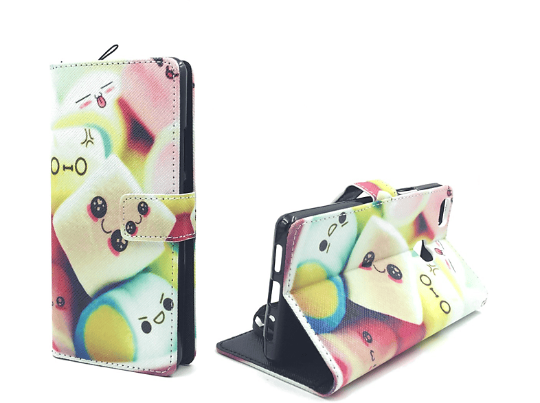 Bookcover, Mehrfarbig DESIGN Huawei, P9 Handyhülle, KÖNIG Lite,
