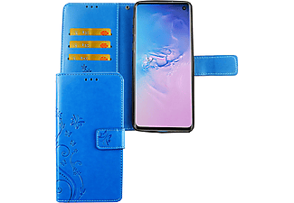 KÖNIG DESIGN Schutzhülle, Bookcover, Samsung, Galaxy S10, Blau