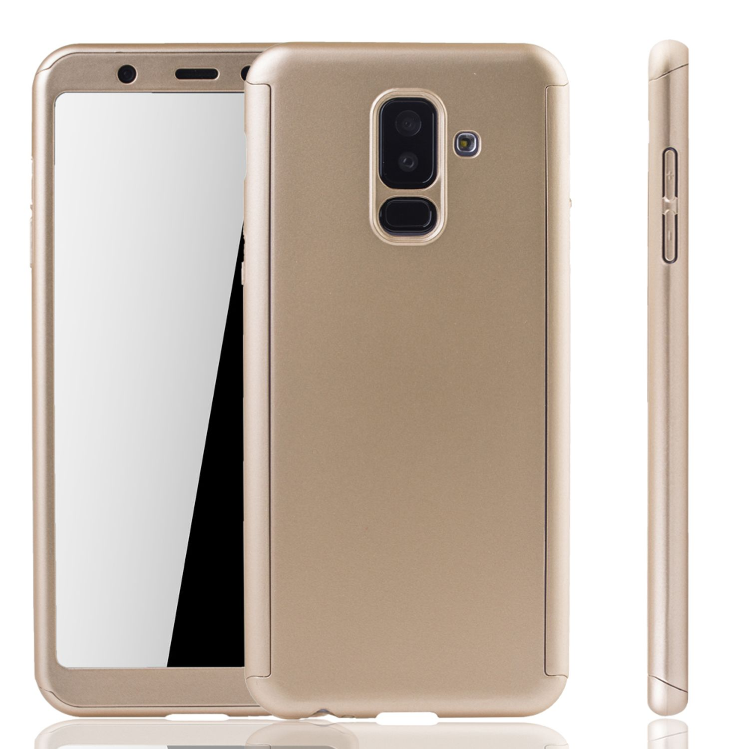 KÖNIG A6 (2018), Cover, Plus DESIGN Schutzhülle, Full Galaxy Samsung, Gold