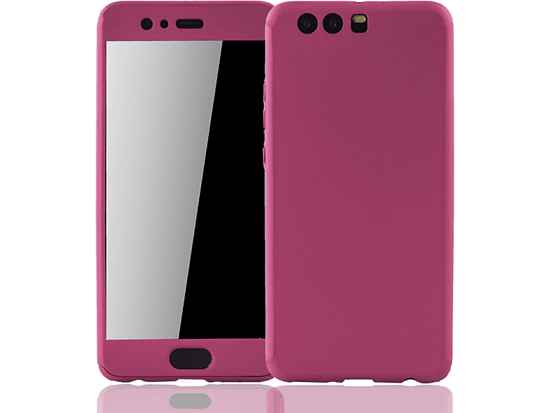 KÖNIG DESIGN Schutzhülle, Full Cover, Huawei, P10 Plus, Pink | Fullcover