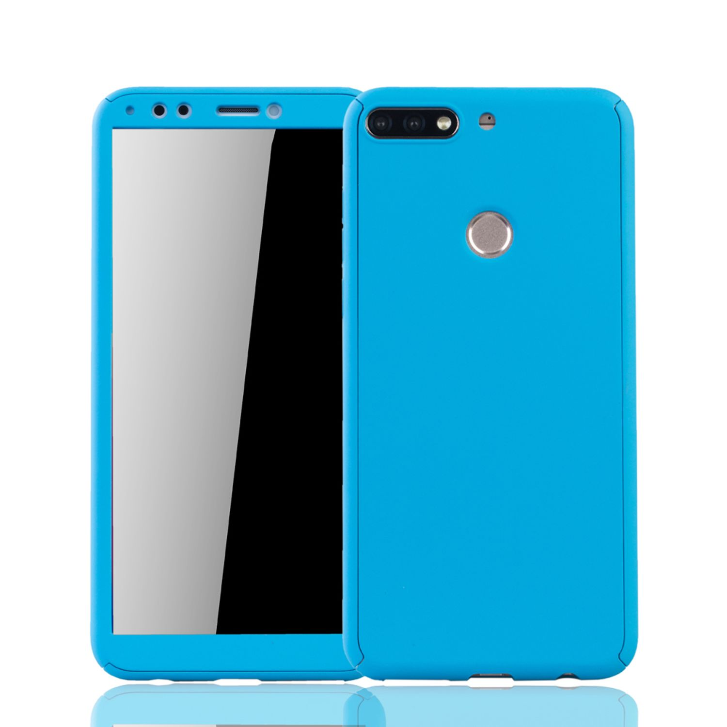 Honor Huawei, KÖNIG 7C, Full DESIGN Cover, Schutzhülle, Blau