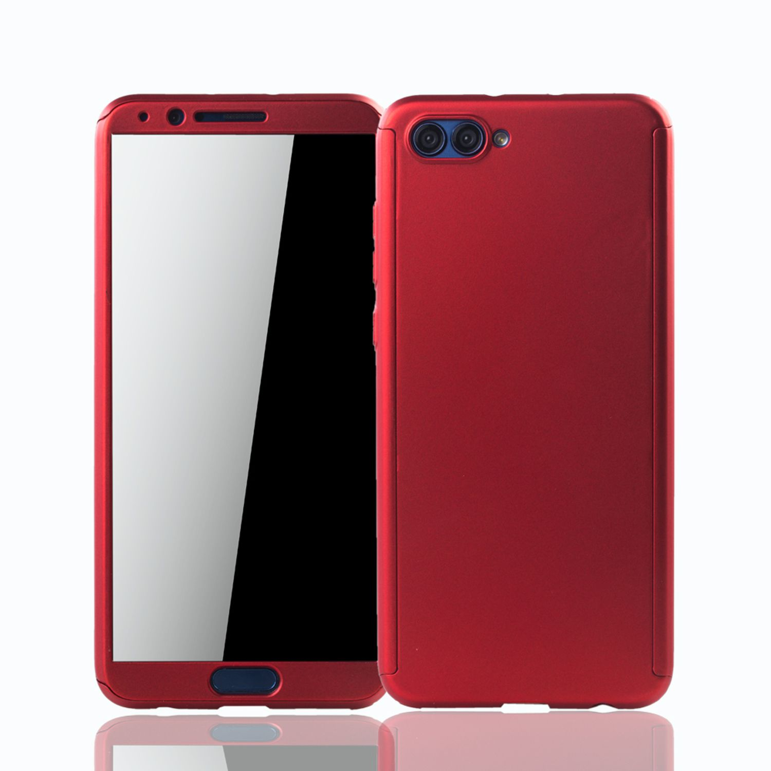 KÖNIG DESIGN Schutzhülle, Full 10, Huawei, Cover, View Honor Rot