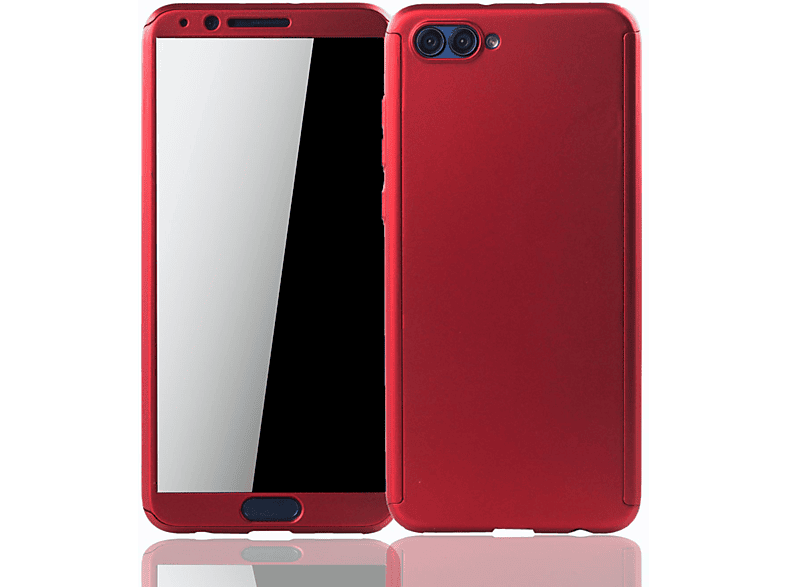 KÖNIG DESIGN Schutzhülle, Full Cover, Huawei, Honor View 10, Rot