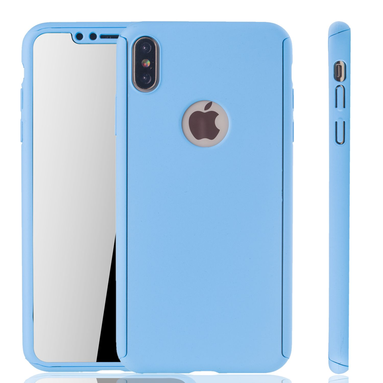 KÖNIG DESIGN Schutzhülle, Full XS Max, Blau Apple, Cover, iPhone