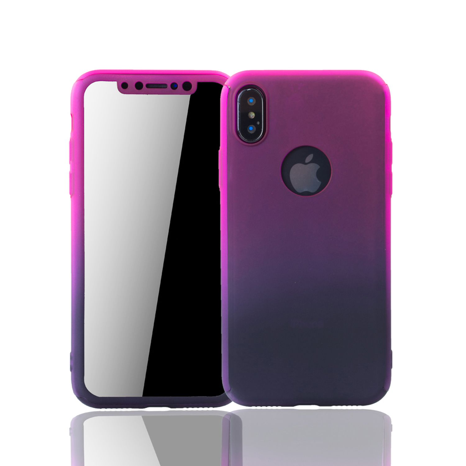 KÖNIG DESIGN Schutzhülle, Full iPhone Mehrfarbig X, Cover, Apple